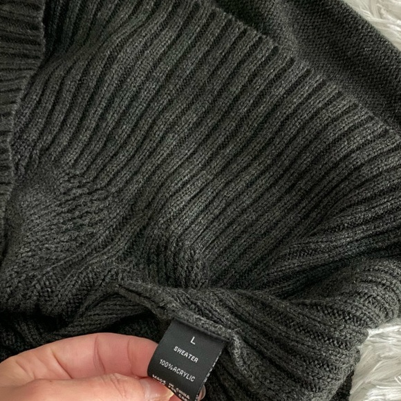 NWOT Alyx Dark Grey Cowl Neck Sweater Dress - Picture 7 of 8